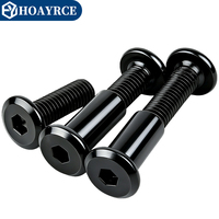 Vis à tête fraisée hexagonale en acier inoxydable 304 noir, écrou cylindrique M2-M8, fixation