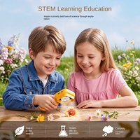 Microscopio Portátil de Fábrica para Niños, Lupa Electrónica Digital de Mano con Pantalla y Enfoque Ajustable, Herramienta Científica de Plástico