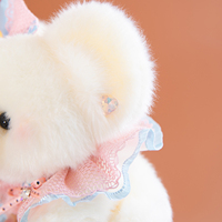 En gros, Peluche éléphant kawaii miniature, animal en peluche moelleux, pendentif, accessoire de cordon tressé à la main, cadeau d'anniversaire pour filles