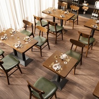 Ensemble de salle à manger en bois massif personnalisé-Meubles Retro Cafe & Bistro