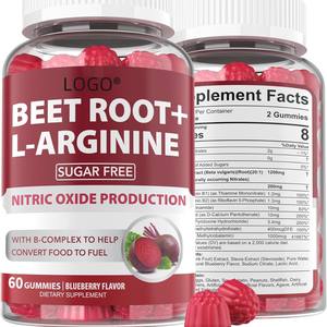 Racine de betterave OEM + bonbon gommeux L-arginine 60 suppléments diététiques de nutrition sportive pour adultes - Product Image 1