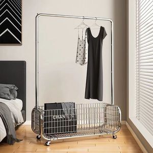 <span class=keywords><strong>Porte</strong></span>-<span class=keywords><strong>manteau</strong></span> de style cintre en métal au sol en fer pour <span class=keywords><strong>chambre</strong></span> à coucher de luxe avec roue de direction universelle - Product Image 4