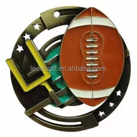 Conception libre alliage de zinc personnalisé 3d métal prix or argent laiton football football médailles et trophées médaille de course