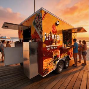 Remolque de BBQ Estilo Texas con Caja Ahumadora y Estación de Corte, Unidad Premium para Carne de Res y Cerdo Deshebrado, Ideal para Críticos de la Comida y Festivales - Product Image 1