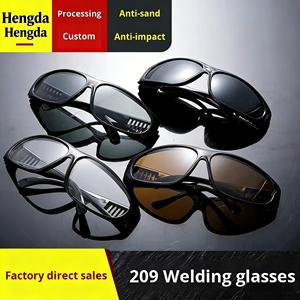 نظارات لحام كهربائية من المصنع مباشرة، نظارات حماية للعمال، بيضاء وسوداء، حماية من الأشعة فوق البنفسجية، مضادة للوهج، إطار كامل، زجاج غير مطلي - Product Image 2