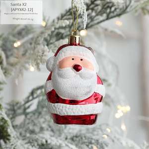 Adorno navideño muletas colgante decoración navideña árbol colgante Santa guantes caja de regalo helado - Product Image 2