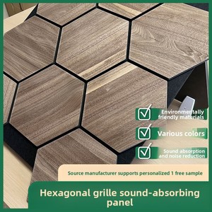 <span class=keywords><strong>Pannello</strong></span> Acustico Decorativo Moderno Esagonale a Rombo in <span class=keywords><strong>Legno</strong></span> Ecologico per Decorazione - Product Image 2