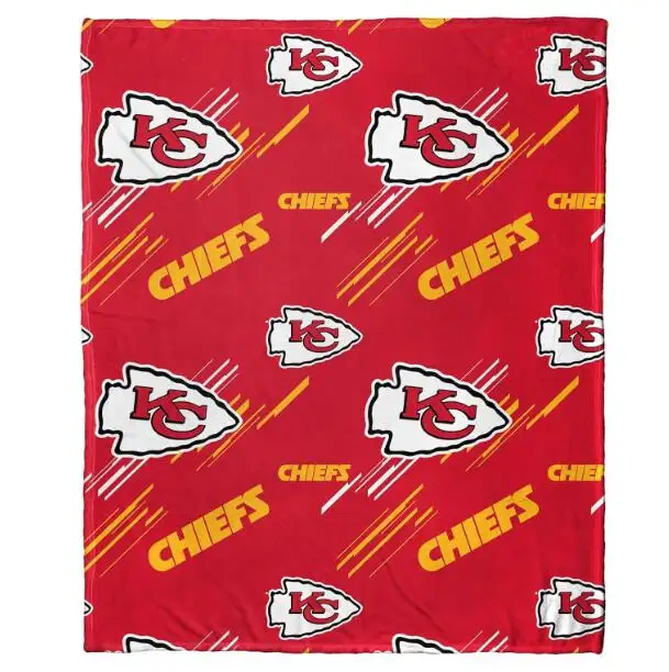 Kansas City Chiefs 7 projetos de alta qualidade NFL Red Kingdom Blanket Super Cozy Flanela Blanket Team Color Soft Plush Bedding 50 polegadas x 60 polegadas