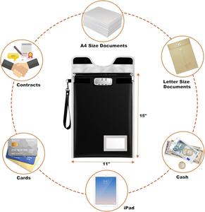 Borsa Portadocumenti Impermeabile e Ignifuga in Gel di Silice, Portatile e Alla Moda, con Serratura e Tecnologia Faraday - Product Image 6