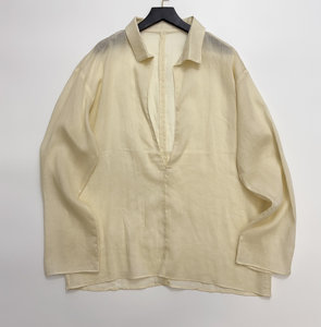 Ensemble deux pièces chic et élégant pour femme : caraco et chemise brodés en ramie tissée respirante, style vintage, ODM - Product Image 3