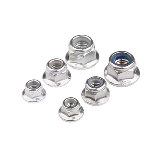 Tuerca hexagonal forjada de óxido negro M10 métrica de rosca izquierda de acero al carbono DIN6923, sujetador industrial para minería - Product Image 1