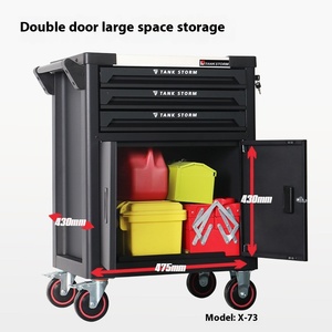 Carrito de Herramientas Multifuncional de Acero Inoxidable de Alta Resistencia, Gabinetes de Almacenamiento de Plástico Personalizados para Reparación de Automóviles y Cuidado del Vehículo - Product Image 3