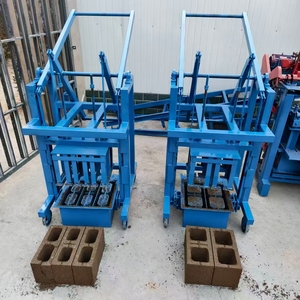 Handmatige motor aangedreven stalen holle cementstenenmachine, betonkleurige bestratingsmachine, massieve baksteenvormer, persmachine - Product Image 6