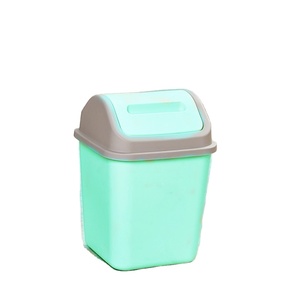 45pcs 10L Square Rolling Cover lid Dustbin Plastic Trash Can supermarket kitchen Garbage Waste Bin screw lid bucket