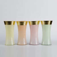 Vase en verre transparent craquelé en forme de trompette, moderne et tendance, pour mariage, décoration intérieure, centre de table, cadeau