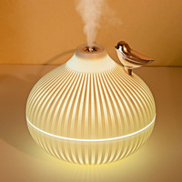 Humidificateur d'air portable USB 300 ml à remplissage par le haut, brume fraîche pour toute la maison, silencieux, grande capacité, lumière LED à changement de couleur pour voiture