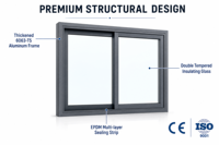 Ventana Corredera de Aluminio Disponible en Grandes Cantidades al por Mayor para Pedidos de Compra al por Mayor de Desarrolladores Inmobiliarios