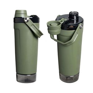 Activate Shaker <b>Bottle</b> 20 oz Leakproof Insulated Stainless Steel Protein Shaker Cup Base Storage and Twist on Fast Flow Lid - Product Image 1