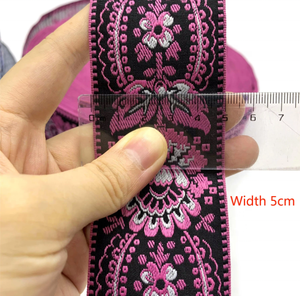 Nhà Máy Trực Tiếp 100% Polyester <span class=keywords><strong>Jacquard</strong></span> Vải Đầy Màu Sắc Phong Cách Dân Tộc Tinh Tế Mô Hình Twill Dệt 5 Cm Chiều Rộng - Product Image 6