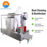 Machine de lavage automatique de bottes avec contrôle d'accès, fonction de désinfection et de séchage, pour usine alimentaire, en acier inoxydable 304