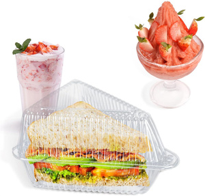Contenedores de plástico transparentes <span class=keywords><strong>para</strong></span> rebanadas de pastel con tapas Tapa con bisagras de 5 pulgadas Recipiente <span class=keywords><strong>para</strong></span> pastel de queso <span class=keywords><strong>para</strong></span> embalaje <span class=keywords><strong>para</strong></span> llevar - Product Image 6
