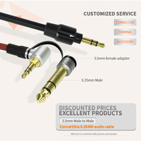 Câble AUX 3.5mm plaqué or-Câble audio professionnel à ressort enroulé rétractable avec fil blindé OFC Équipement de studio de voiture