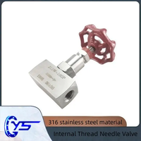 Válvula de Aguja de Acero Inoxidable 316 J13W 1/4 3/8 1/2 1 Pulgada Roscada NPT BSP Hembra 6000psi de Alta Presión para Cierre de Agua, Gas y Aceite