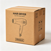 Boîte d'emballage personnalisée pour sèche-cheveux, fragile, petit appareil, boîte d'expédition en carton ondulé