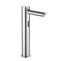 Robinet automatique moderne à capteur, distributeur de savon mousse, en laiton, à montage sur plan, monotrou, pour toilettes publiques et écoles