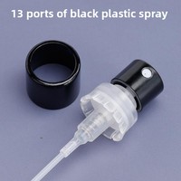 Produsen stok tersedia 13 jenis parfum semprot nosel elektrokimia aluminium pompa kepala plastik PP tutup botol besi sekrup