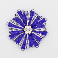 PC099 3D strass fleur patchs cristaux brillants perles accessoire de Style à coudre pour vêtements robes chapeaux en feutre PU plastique