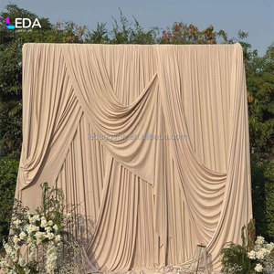 Wedding Backdrop Strech Polyester Curtain Fabric Drapery Valance for Wedding Decoration Archway Ceremony Party Decoration - Product Image 1