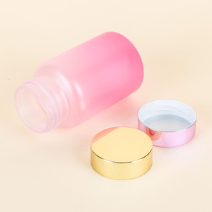 Bouteille en plastique PET à large ouverture avec couvercle cylindrique en plastique rose à bonne étanchéité pour aliments secs et fruits, personnalisation possible - Product Image 6