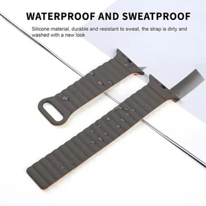 Smartwatch Watchband Adjustable Two Tone Sport Silicone Magnetic Loop Silicon <b>Watch</b> Band for Apple IWatch - Product Image 2