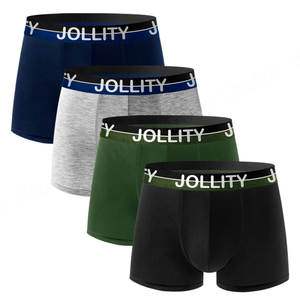 Calzoncillos Boxer para Hombre, Corte Medio, Antibacterianos, Transpirables, Ecológicos, Cómodos, con Bolsa Doble y Logotipo Personalizado - Product Image 1