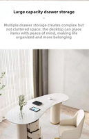 Bureau de direction moderne et contemporain en bois courbé, fabriqué en Chine, convertible et sur mesure