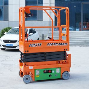 Elevador de tijera Eléctrico Autopropulsado de 6-14M, elevación autodirigida alimentada por batería para almacenes de construcción limpia - Product Image 3