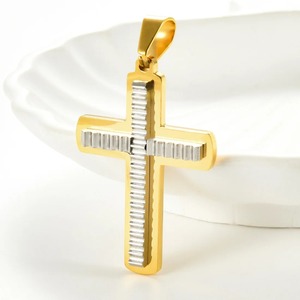 Stainless Steel Creative <b>Cross</b> <b>Pendant</b> Necklace For <b>Men</b> Women <b>Men's</b> Jewelry Geometric Shape No Faded Christian Metal Jewelry - Product Image 5