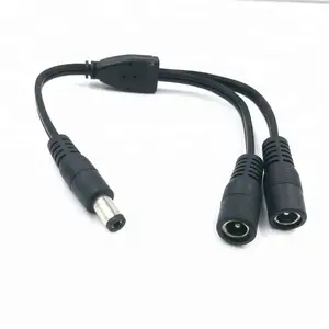 Wholesale 12V 24V 120MM 5521 1 Male to 2 Female DC Cable for LED Light