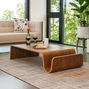 Tavolino da Caffè <span class=keywords><strong>Quadrato</strong></span> in <span class=keywords><strong>Legno</strong></span> Ecologico, Design Moderno e Semplice, Leggero e Resistente per Arredamento Soggiorno - Product Image 2