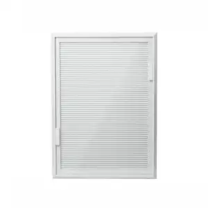 HongHuiSheng aluminum window hollow built in louver blind shade shutter inside glass with magnetic materials block
