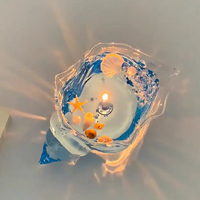 Bougie aromatique décorative en forme de coquillage marin en cristal véritable