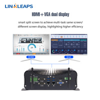 Linkleaps Meistverkaufter Lüfterloser Industrie-Mini-PC Eingebetteter Industrie-Box-PC Unterstützt 4. bis 13. Generation Core I7 I5 I3 6 COM GPIO