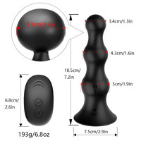 Masseur anal gonflable sans fil électrique avec télécommande, dispositif d'expansion anale