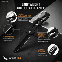 Couteau de poche pliable en acier inoxydable personnalisé avec logo OEM, multi-outils pour le camping, la randonnée, la survie, l'EDC et les activités de plein air