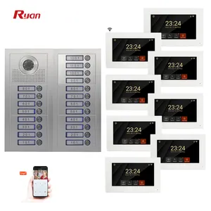 8 Appartement/Familie Video Deur Telefoon Intercom Systeem 1080P Deurbel Camera Met 12 Knop 8 Monitor