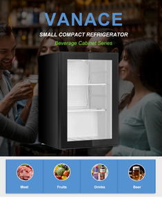Mejor <span class=keywords><strong>Oferta</strong></span>, Mini Refrigerador Portátil de 70L Sin Escarcha, Refrigerador con Compresor y Puerta de Vidrio para Uso en el Hogar, Bar y Hotel - Product Image 5
