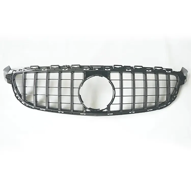 Penjualan terlaris! Aksesori Mobil ABS AMG GT type grille untuk Mercedes Benz C class C200 C300 W205 C63 C63S 2015-2018