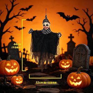 Novedad 2026: Decoración para Fiesta de Halloween en Casa - Accesorios de Fantasma de Payaso de Circo Espeluznante con Puntos, Adorno Colgante de Fantasma de Payaso Aterrador para Halloween - Product Image 5