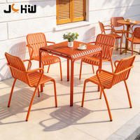 Vente directe usine : Chaise de terrasse empilable en aluminium pour restaurant, café, hôtel, villa, durable, pour fête, camping, extérieur et jardin